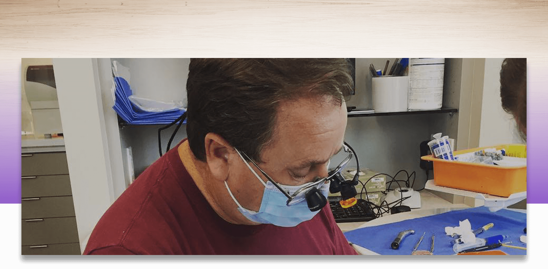 Closeup of Dr. Stephen Eriksen performing dental procedure